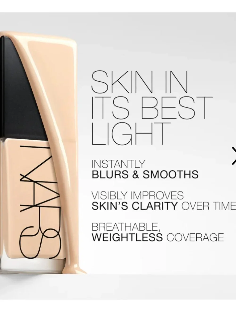 NWT NIB Nars Light Reflecting Skin Improving Medium Coverage Foundation